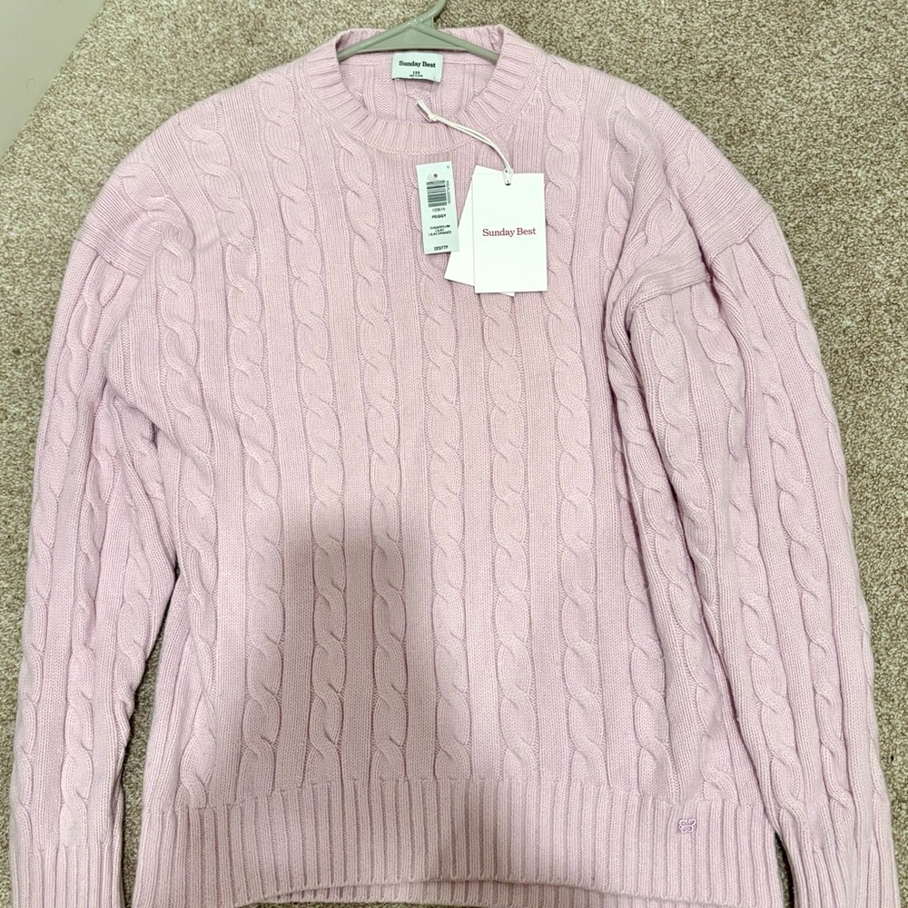 ❗️SOLD❗️Aritzia Sunday best Peggy wool sweater in sugarplum lilac (pink) color